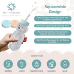 Honey Bear Straw Cup for Babies, 2-Pack Honey Bear Bottle with Travel Lid, Therapy Learning Honeybear Straw Cup, Baby Bottle Set, 8 oz, Creamsicle & Blizzard