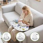 Nursing Pillow Cover – Soft Breathable Cotton, Fits Standard Breastfeeding Pillows, Washable & Hypoallergenic for Newborn Baby Girls & Boys,Cover Only (1 Pcs)