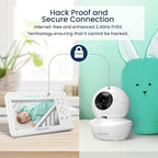 Babysense Baby Monitor with 2 Cameras and Audio 4.3", Non Wifi Baby Monitor, Dual Split Screen, Portable Double Sleep Video Monitoring, Auto Night Vision & Light, Lullabies & White Noise Two-Way Audio