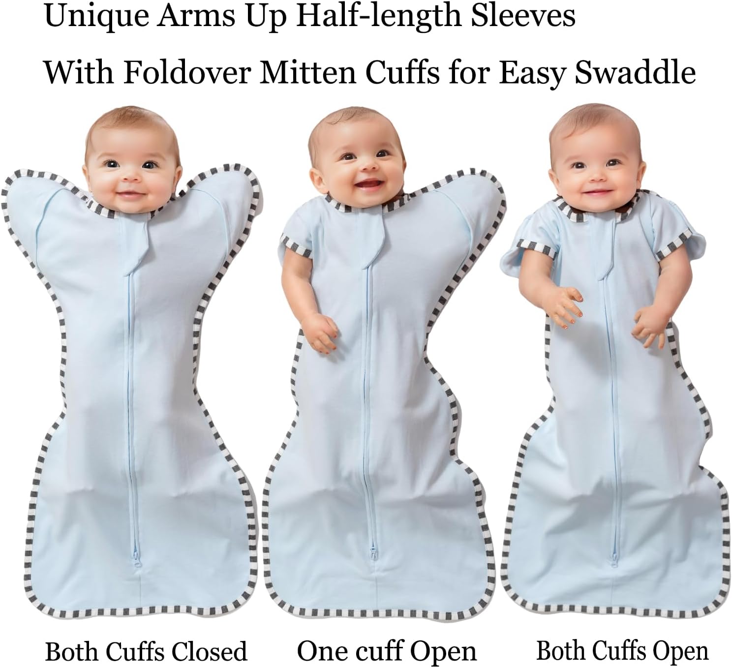 Baby Swaddle Blanket for Newborns and Infants,2-Piece Set Infant Pajamas,Bidirectional Zipper,Easy to Put On and Take Off