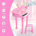 Love&Mini Piano Keyboard Toys for Girls - 31 Keys Kids Toy Piano with Microphone and Stool for Toddler Music Toy for 3+ Years Old Girls Birthday Gift