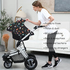 Carseat Covers Unisex - Black Creative Spacecraft Pattern Car Seat Canopy Cover for Babies, Multi-use Breastfeeding Cover, Baby Shower Gifts for Boy and Girls
