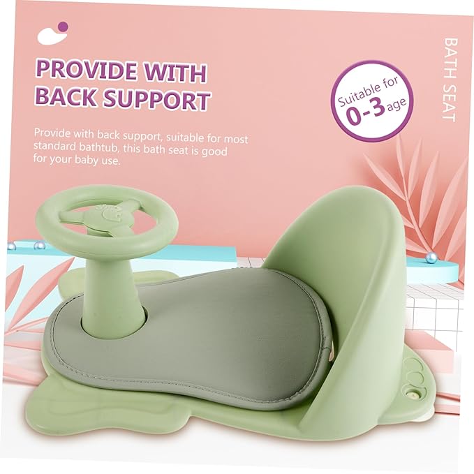 Didiseaon Baby Bath Seat for Tub Non-Slip Toddler Bathing Chair Adjustable Infant Shower Seat for Boys and Girls 1-3 Years Old Safe and Comfortable Bathing Support