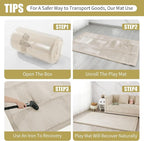 MABOZOO Extra Thick 1.3 Inch Baby Play Mat, 74 * 50 Inch Baby Floor Mat Memory Foam Playpen Pad for Babies, Toddlers, Infants, Playmat Crawling Cushion Activity Playmat for Indoor & Outdoor