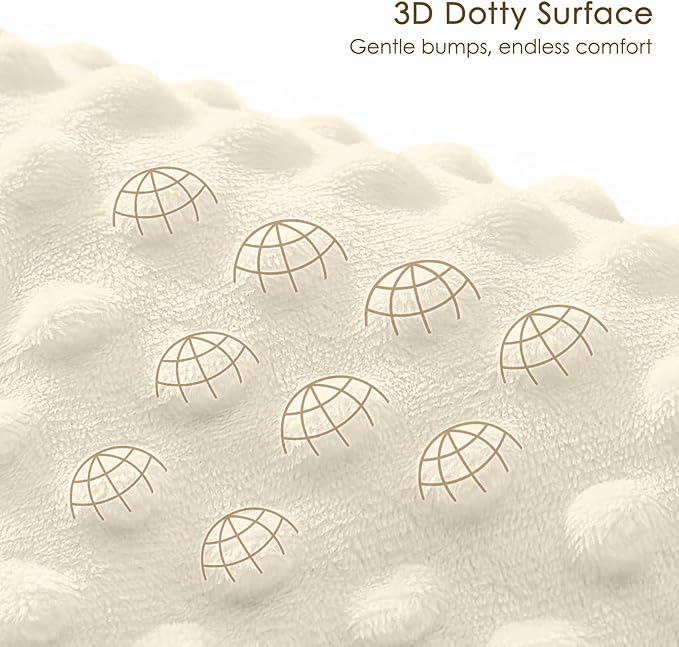 Checkered Baby Blankets for Boys Girls, Soft Nursery Minky Blankets with Muslin and Dotted Fleece Back 30x40 inches, Receiving Bed Quilt for Newborn, Infants, Toddlers