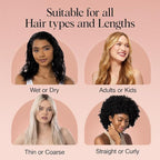 Kitsch Detangler Brush – Gentle Curly Hair Brush with Flexible Bristles for All Hair Types - Wet or Dry | Detangling Hair Brushes for Women & Men, Adults & Kids - Black