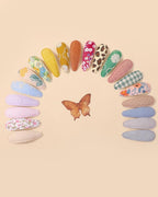 doboi 40Pcs Toddler Hair Clips Baby Girl Hair Bows Clips Hair Barrettes Floral Print Non Slip Snap Hairpins Flower Clips Accessories for Baby Girls Kids