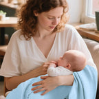 Muslin Swaddle Blankets, Nursery Receiving Blanket for Newborn, Baby Swaddle Wrap Soft Silky & Breathable, 3 Packs, 47 X 47In (Pink & Blue 3 Pieces)