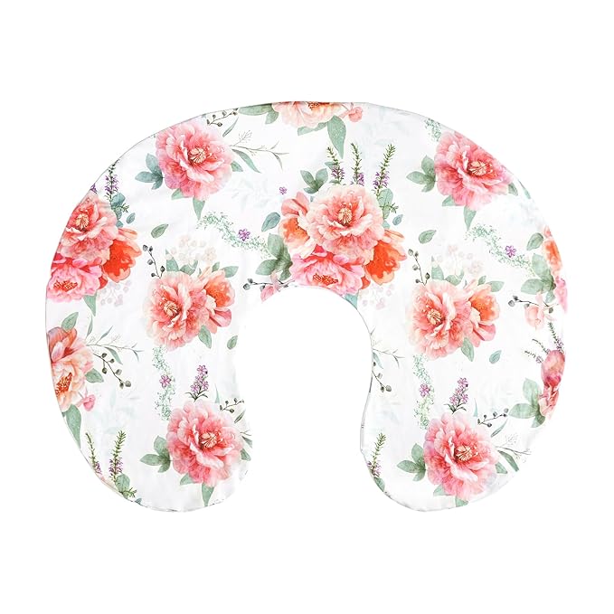 Pea Pod Nursing Pillow Cover Soft & Stretchy Removable Slipcover for Breastfeeding Pillows, Comfortable Nursing Pillow Case for Newborn, Snug Fit, Washable Feeding Pillow Slipcovers in Stylish Floral