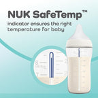 NUK Perfect Match 2-in-1 Natural and Anti-Colic 8oz Bottle with Adaptable Medium Flow Nipple, 2 Pack
