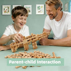 STEM Wooden Building Blocks -Mortise and Tenon Assembled into 15+ Shapes, Educational Toys Gift for Kids and Classroom,DIY Building Toys for Ages 5+ and Adults (20 in 1 Premium Version)