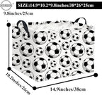 HIYAGON Rectangular Soccer Basket Kids Gift Basket Baby Boy Basket Kids Toy Storage Bin Basket Organizer Box Soccer Room Decor(Soccer)