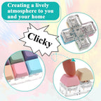 6Pcs Keyboard Fidget Toy Keyboard Fidget Keychain Decompression Toys Fidget Clicker Keyboard,Fidget Keychain Stress Relief Gifts for Adult to Relief Stress Pass The Time