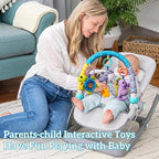 Baby Stroller Arch Toy, Clip On Arch Mobile for Bassinet with Universal Clamps, Activity Toy Bar for Bouncer Musical Crib Mobile Toys for Infants Car Seat Toys Rattle Turtle Music Whale