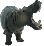 FUNSHOWCASE African Jungle Animals Hippo Roaring Hippopotamus Toy Figure Realistic Plastic Figurine Height 2.7"