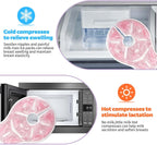 Breast Therapy Ice Packs, Hot and Cold Breast Pads, Breastfeeding Essentials Large Gel Bead Packs for Moms, 2 Pack (Pink, L)