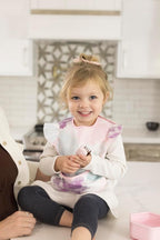 Tiny Twinkle Mess Proof Baby Bibs for Eating - Waterproof, Wipeable Bibs - Toddler Bibs - Travel Friendly - PFAS, PVC, BPA, Phthalate Free - Baby Food Bibs(3 Pack,Cotton Candy)