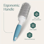 Professional Round Brush for Blow Drying - Small Ceramic Ionic Thermal Barrel Brush for Sleek, Precise Heat Styling and Salon Blowout - Lightweight Round Hair Brush (Barrel 1.3 inch, Bristle 2 Inch)