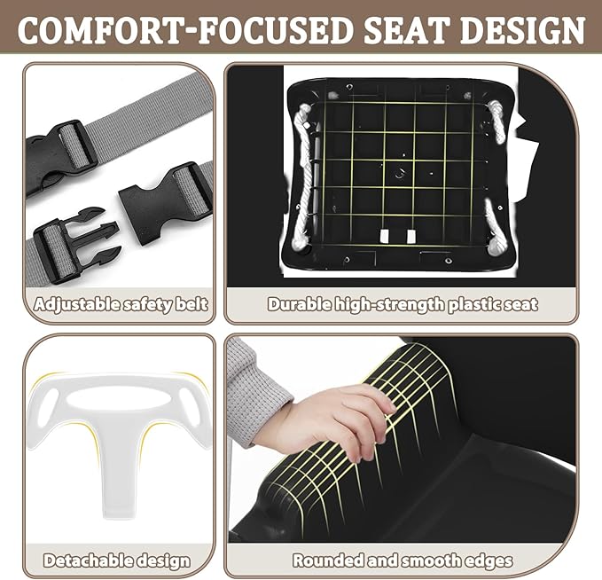 2 in 1 Toddler Swing & Baby Jumper, Foldable Baby Jumper with Soft Cushion, Foldable Indoor & Outdoor Use, Easy to Install & Store Swing Sets for Backyard Play (Black)