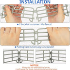 TOYMANY 20PCS Corral Fencing Panel Accessories Playset Includes 2 Gates Fences, Plastic Fence Toys for Barn Paddock Horse Stable or Farm Animals Horses Figurines, Educational Gift for Kids Toddler