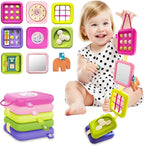 weirtoya Busy Board for 1 Year Old, Toddler Travel Toys for Toddler 1-3 Montessori Toys for 1 Year Old Travel Activities Cube Gifts for Baby Boy Girl My First Montessori Busy Board