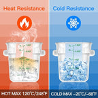 4 pcs 8qt Food Storage Containers with Lid, Square Clear Commercial Storage Containers with Handle and Scale for Food Storage in Home Kitchen & Dining (Green)