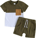 Mubineo Infant Toddler Baby Boy Summer T Shirt Shorts Outfits Short Sleeve Tee Tops Clothes Set