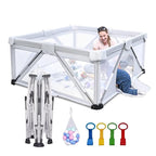 Baby Playpen Foldable, Heyo.Ja Large Play Yard, Playpen for Babies and Toddlers, Play Pens for Babies and Toddlers with Gate, Indoor & Outdoor Portable Play Pen (71"×59")