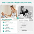 Baby Wipe Warmer, Wipe Warmer and Baby Wet Wipes Dispenser, Smart Precise Temperature Control Large Capacity Evenly Overall Heating Silence, Wipes Warmer for Babies Portable Wipe Warmer (White)