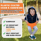 High Back Full Bucket Toddler Swing Seat with 3- Point Adjustable Safety Harness, 66 inch Detachable Chain,Suitable for Babies Aged 6-24 Months，Baby Swing for Swingset (Pink)