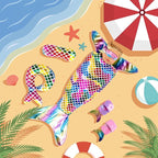 K.T. Fancy 8pcs Girl Doll Clothes and Accessories Sleeping Bag Mermaid Tail Dresses and Bikini Outfit Clothes Fits 18 Inch Girl Doll