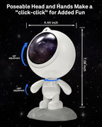 AIRIVO Dreamers Star Projector,Astronaut Galaxy Projector Bluetooth Speaker with Remote,White Noise,Interactive Posture Adjustment,Room Bedroom Decor,Birthday Christmas Gifts for Kids Adults