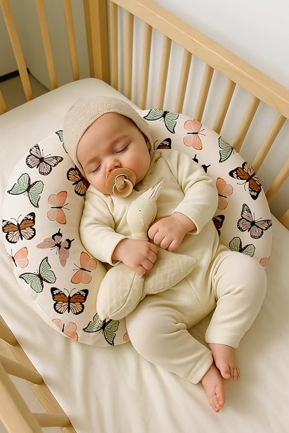 Nursing Pillow Covers 2 Pack, Breastfeeding Pillow Slipcovers Soft and Stretchy, Nursing Covers for Baby Girls Boys Newborn