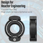 FREELOVE Ring Fidget Spinner for Adults, Men Finger Haptic Roller, Small Metal Clicker Toys, Ball Bearing, Black Fingears Spinning EDC for Anxiety Stress