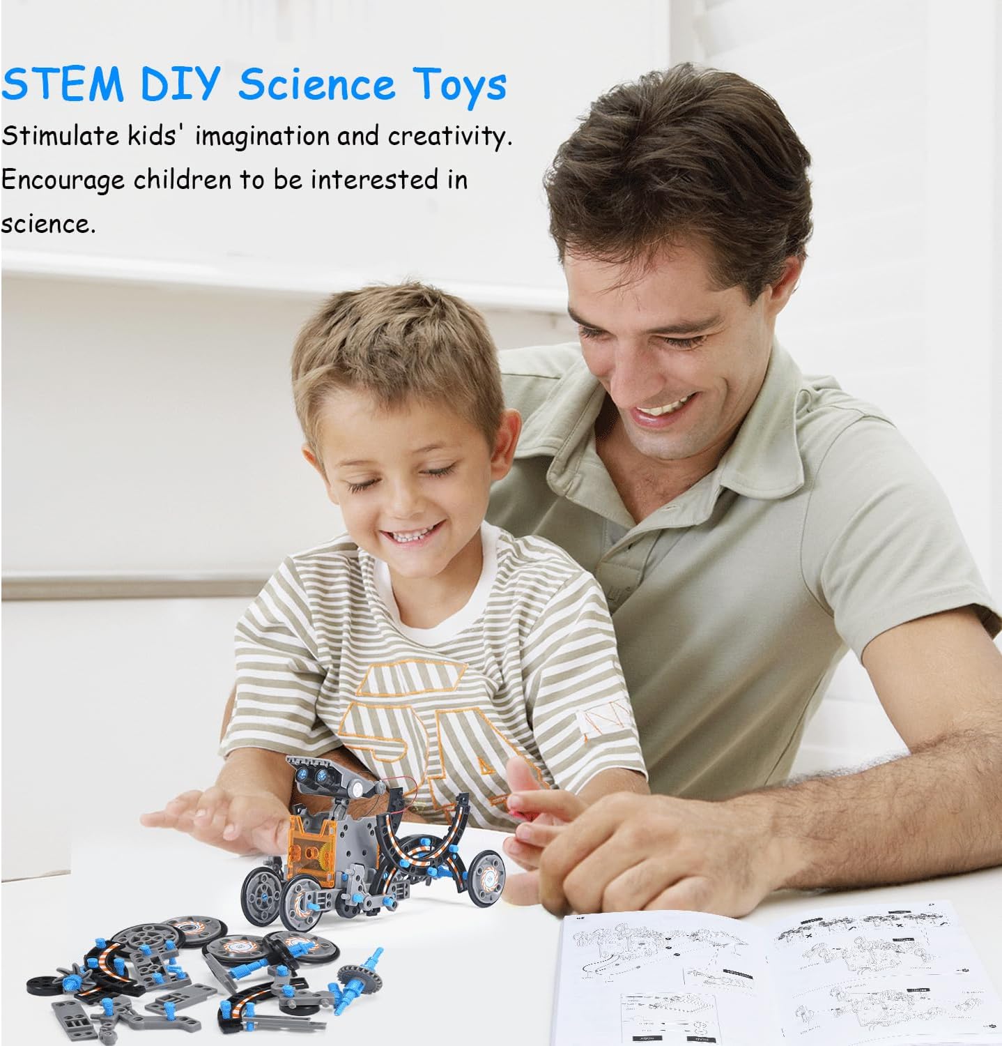 AESGOGO STEM Projects 12-in-1 Creation Solar Robot Kit,Science Experiments Toys Gifts for Kids Ages 8-12,Educational DIY Building Robotics Kit for 8 9 10 11 12 13 14 15 Year Old Boys Girls Teens