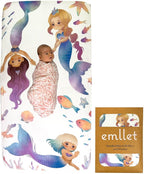 100% Cotton Fitted Crib Sheet – “Mermaid Lagoon” Under The Sea Theme, Soft Girl Nursery Bedding, Standard Crib/Toddler Mattress Fit