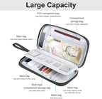 Passport Holder Family RFID Blocking Passport Wallet, RFID Travel Document Organizer for Women Waterproof Passport Wallet, Men Portable Case for Cards Credit Cards with Lanyard (Black-Medium)