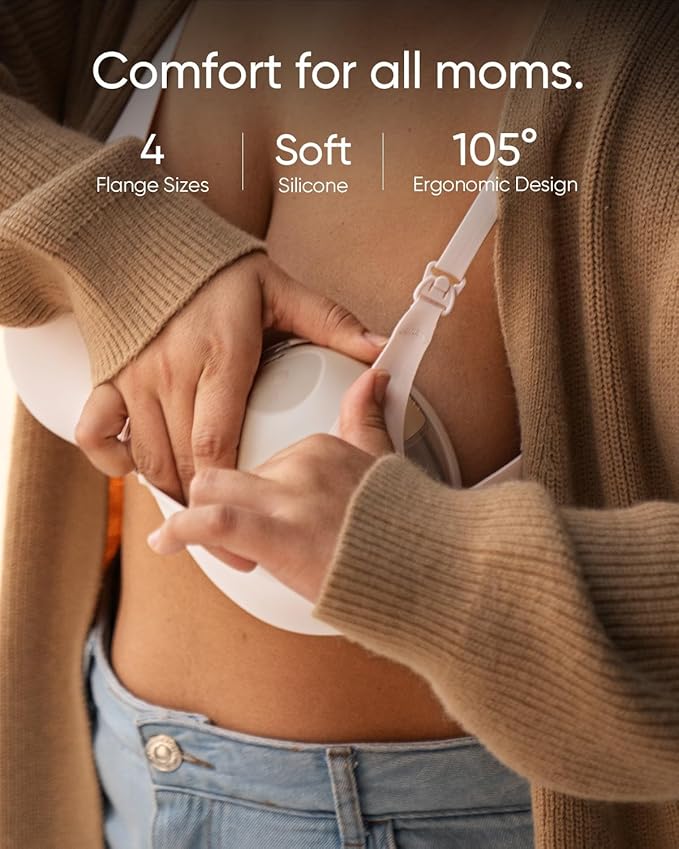 eufy Security Heated Breast Pump S1, Hands-Free Breast Pump with Industry-Leading HeatFlow Tech, App-Controlled OptiRhythm, Hospital-Grade Suction, Leakproof, Slim and Ultra-Quiet for in-Bra Use