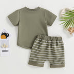 Mubineo Infant Toddler Baby Boy Summer T Shirt Shorts Outfits Short Sleeve Tee Tops Clothes Set
