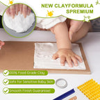 Baby Keepsake Frame,Personalized Newborn gifts,Newborn footprint kit,Baby hand and footprint kit,new mother gifts(grey)