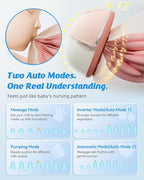 Hands Free Breast Pump MY-381 – Wearable Breastfeeding Pump, Rechargeable Electric Pump with Voice Prompts, 4 Modes & 12 Suction Levels – Portable, BPA-Free, Double Pack (White)