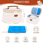 PIIOSER Breast Milk Cooler Bag with 2 Ice Pack, Fit 6 Freeze Breastmilk Storage Bags Up to 8Oz, Insulated Baby Bottles Tote Bag for Daycare and Breastfeeding Mom, Black(Cream-XS)