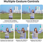 X1 Drone with Camera, Self-Flying Camera Drone with Follow Me Mode, Foldable Mini Drone with HDR Video Capture, Palm Takeoff, Intelligent Flight Paths, Hands-Free Control White (Combo Plus)