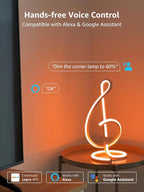 Lepro TB2 AI Smart Table Lamp, RGB+IC Addressable LED Lamp Alexa Google Enable, APP Control Color Changing Modern Spiral Lamp No Remote, Music Sync, AI Generated Lighting LLM,2.4 GHz WiFi/Bluetooth