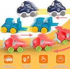 ALASOU 9 PCS Baby Cranes Car Toys with Playmat/Storage Bag|1st Birthday Gifts for Toddler Toys Age 1-2|Baby Toy for 1 2 Year Old Boy|1 2 Year Old Boy Birthday Gift for Infant 12 18 Months