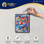 Magnetic Wooden Jigsaw Puzzles with Frame for Adults - Wooden Puzzle Wall Art - Landscape Lazer Wood Cut Puzzles - Rompecabezas para Adultos - Christmas & Birthday Gift (Colorful Tiger)