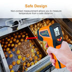 Upgrade 2023 Laser Infrared Thermometer Non-Contact Digital Temperature Gun, -58℉～1112℉(-50℃～600℃) IR Thermometer for Industrial, Kitchen Cooking, Automotive, HVAC (Not for Human Body Temp)