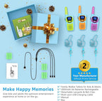 Kids Walkie Talkies 3 Pack NOAA Walkie-Talkies for Adults Rechargeable Long Range 2 Way Radios 4 Miles for Family Camping Hiking Skiing Cruise Ship, Toys for 3-12+ Year Old Girls Boys Toddlers