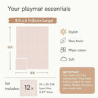 Lillefolk Baby Play Mat for Floor – 6x8ft Dusk | Soft Non Toxic Premium EVA Foam Tiles for Tummy Time, Crawling & Playroom – Waterproof Interlocking Floor Mat for Babies & Toddlers (12 Tiles)