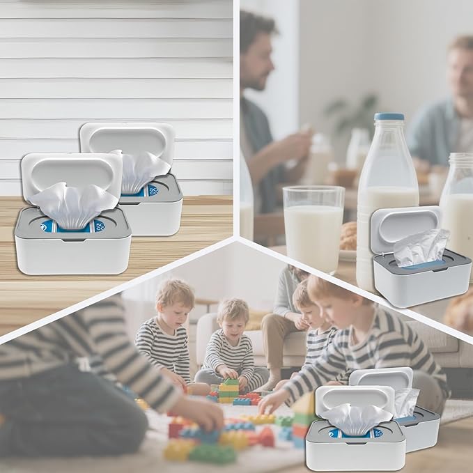 Flushable Wipes Dispenser Compatible with Cottonelle Leak-Proof&Dust-Free,Easy Access&Space-Saving,1PC